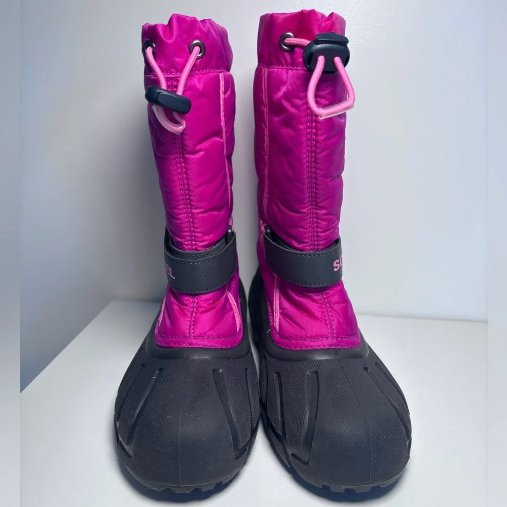 Sorel Flurry Youth Kid’s Pink Winter Snow Outdoor Waterproof Boots Size 5